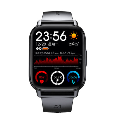 Large Screen Ym12 Smart Watch Bluetooth Heart Rate Blood Oxygen Temperature Sports Bracelet