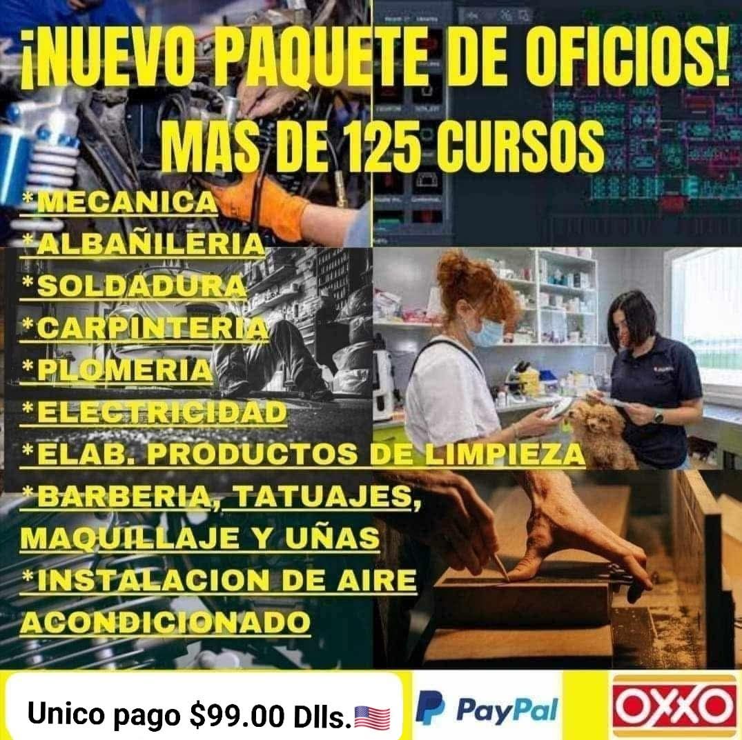 Mas de 125 cursos de oficios y Emprendimiento