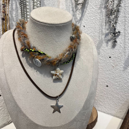 Woven Colorful Ropes Fashionable All-match Necklace